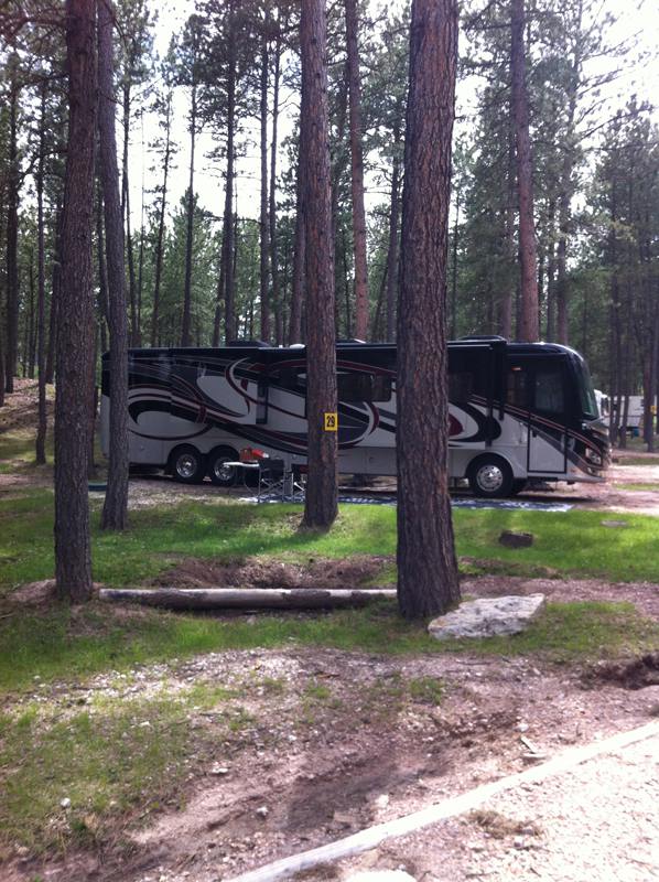 A motorhome on site 29