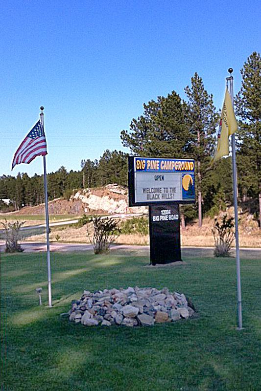 The Big Pine sign on Big Pine Road