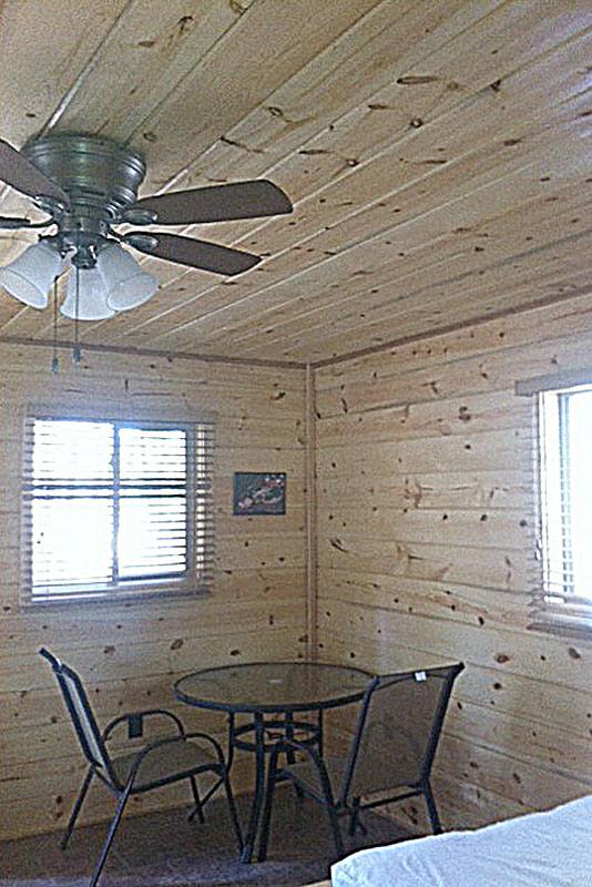 Inside a camper cabin