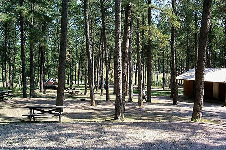 The lower tent area