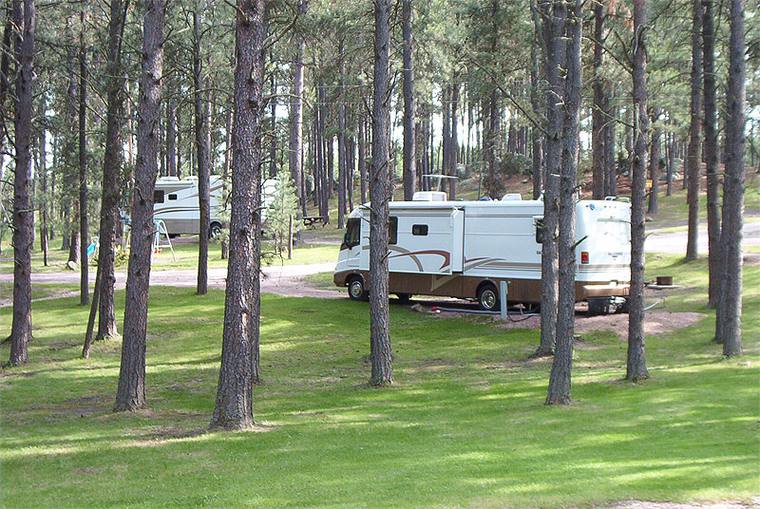The upper camping area